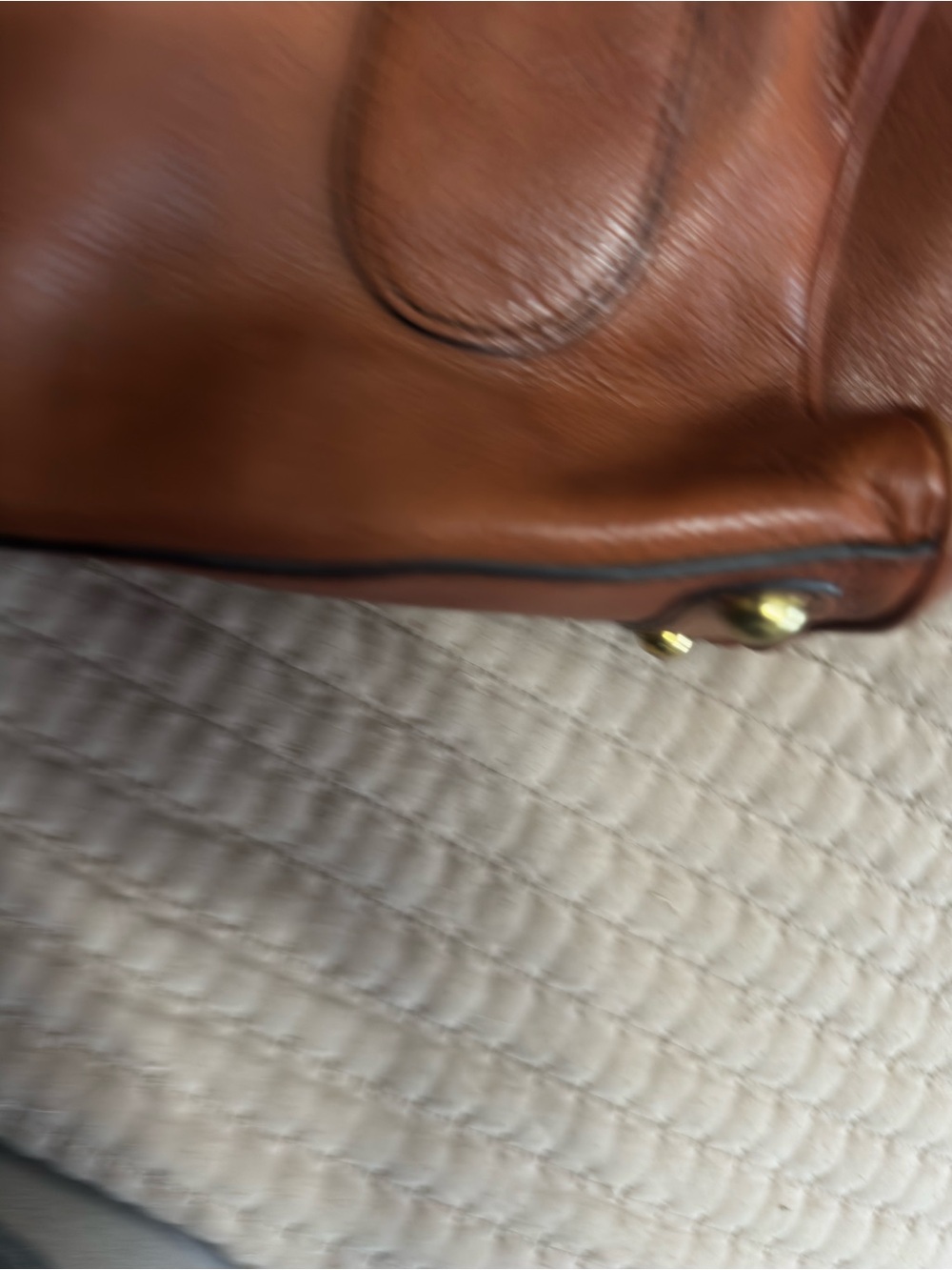 Vintage Banana Republic Brown Leather Satchel with Gold Hardware - Picture 3 of 5